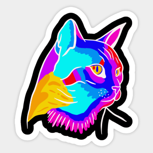 Colorful Cat Sticker